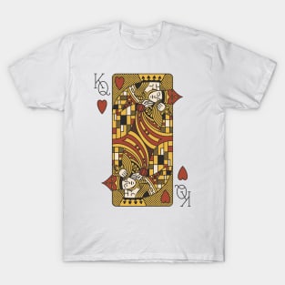 The Kiss Poker Cassino Cards Light by Tobe Fonseca T-Shirt